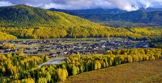 China Xinjiang Kanas Lake Hemu Village - ทัวร์จีน ทัวร์คุณธรรม ซินเจียงเหนือ คานาสือ หมู่บ้านเหอมู่ชุน (ไม่ลงร้าน)