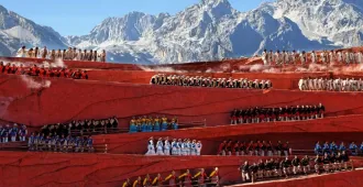 China Kunming Dali Lijiang Shangri-La - ซุปตาร์ คุนหมิง ต้าหลี่ ลี่เจียง แชงกรีล่า หว่ออ้ายหนี่ นั่งกระเช้าขึ้นภูเขาหิมะมังกรหยก ชมโชว์จางอี้โหมว ไม่ลงร้าน