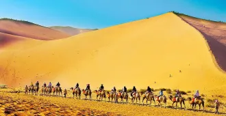 China Silk Road Lanzhou Zhangye Dunhuang Tulufan Urumqi  Ming Sha Shan - ทัวร์จีน เส้นทางสายไหม หลานโจว จางเย่ ตุนหวง ถูหลู่ฟาน อูหลูมู่ฉี  ขี่อูฐล่องทะเลทราย หมิงซาซาน ปาฏิหาริย์แห่งธรรมชาติ (ไม่ลงร้าน)