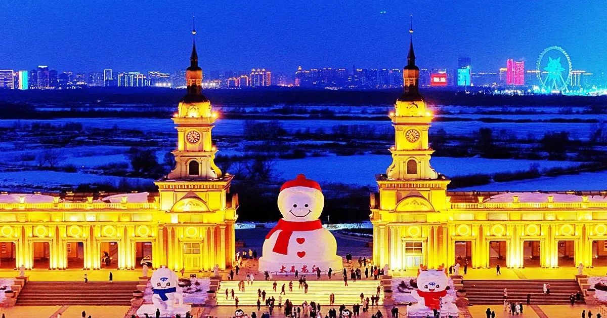 China Beijing Harbin Ice Festival Snow Town - ทัวร์จีน ปักกิ่ง ฮาร์บิน นั่งรถไฟความเร็วสูงจากปักกิ่ง สู่ฮาร์บิน เช็คอินเทศกาลชมเทศกาลน้ำแข็งที่ใหญ่ที่สุด (ไม่ลงร้าน)