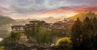 China Zhangjiajie Furong Zhen - ทัวร์จีน  จางเจียเจี้ย หมู่บ้านโบราณฟู่หรงเจิ้น ถ้ำประตูสวรรค์เทียนเหมินซาน  (ลงร้าน) 