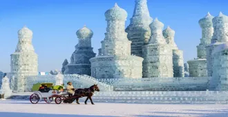 China Yi Chang Dalian Harbin Yabuli Mudanjiang International Ice and Snow Festival Snow Town - ทัวร์จีน มหัศจรรย์  หยีชาง ต้าเหลียน ฮาร์บิน ยาบูลี่ มู่ตันเจียง ชมเทศกาลแกะสลักน้ำแข็ง (พักหมู่บ้านหิมะ + ไม่ลงร้าน)