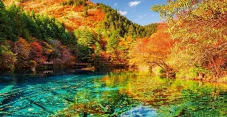 China Chengdu Jiuzhaigou Dagu Pingchuan Autumn - ทัวร์จีน เฉิงตู จิ่วไจ้โกว หวงหลง อุทยานต๋ากู่ปิงชวน ใบไม้เปลี่ยนสี (ไม่ลงร้าน) 