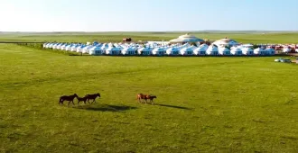 China Inner Mongolia Ordos Whistling Dune Bay - ทัวร์จีน มองโกเลียใน เออร์ดอส ขี่อูฐเนินทรายเสี่ยงซาวาน