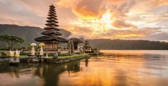 Indonesia Bali Jimbaran Beach Ulun Danu Bratan Buddhist Stupa - ทัวร์อินโดนีเซีย บาหลี หาดจิมบาลัน วัดอูลันดานูบราตัน