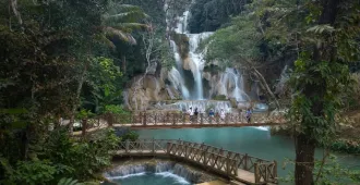 Laos Vientiane Luang Prabang Vang Vieng Tat Kuang Si Waterfalls - ทัวร์ลาว เวียงจันทน์ หลวงพระบาง วังเวียง น้ำตกตาดกวางสี