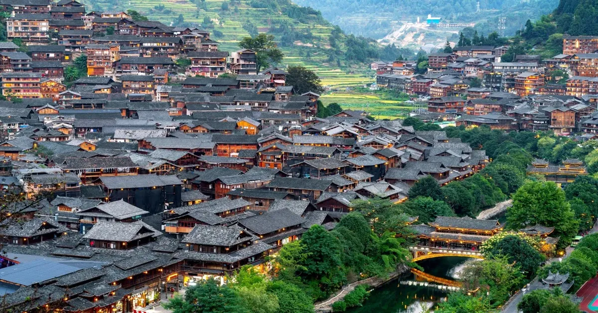 China Nanning Guizhou Detian Waterfall Xijiang Miao Village - ทัวร์จีน หนานหนิง กุ้ยโจว น้ำตกเต๋อเทียน หมู่บ้านม้งพันหลัง (ไม่ลงร้าน)