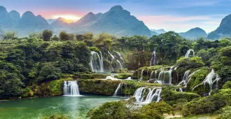 China Nanning Detian Waterfall  Heihu Spring - ทัวร์จีน หนานหนิง น้ำตกเต๋อเทียน สวนน้ำพุเอ๋อฉวน (ไม่ลงร้าน)