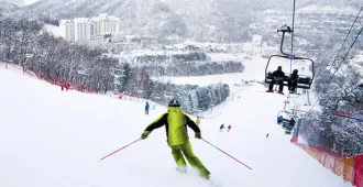 South Korea Busan Ski Resort Taejongdae Park - ทัวร์เกาหลี ปูซาน เล่นสกีรีสอร์ท นั่งรถไฟมินิ ชมอุทยานแทจงแด 