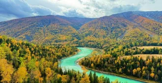 China Xinjiang Kanas - ทัวร์จีน ซินเจียง คานาสือ เที่ยวชมอุทยานคานาสือและหมู่บ้านเหอยู่ในช่วงเวลาที่สวยที่สุด (ไม่ลงร้าน)