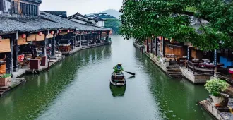 China Shanghai Hangzhou Anchang Ancient Town - ทัวร์จีน เซี่ยงไฮ้ หางโจว ชมเมืองโบราณอันซางและทะเลสาบซิงซาน  (ลงร้าน) 