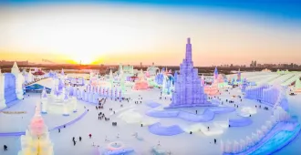 ทัวร์จีน ฮาร์บิน หมู่บ้านหิมะ เทศกาลแกะสลักน้ำแข็ง (ไม่ลงร้าน)