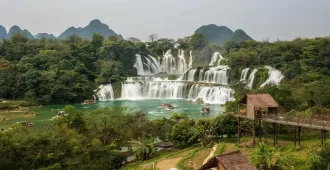 ทัวร์จีน หนานหนิง น้ำตกเต๋อเทียน สวนน้ำพุเอ๋อฉวน ถ้ำน้ำแข็งหลงกง อุทยานหมิงซื่อ (ไม่ลงร้าน)