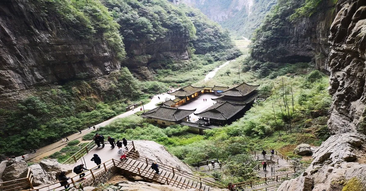 ทัวร์จีน ฉงชิ่ง อุทยานหลุมฟ้า ชมซากุระบานที่ Central Park (ไม่ลงร้าน) 