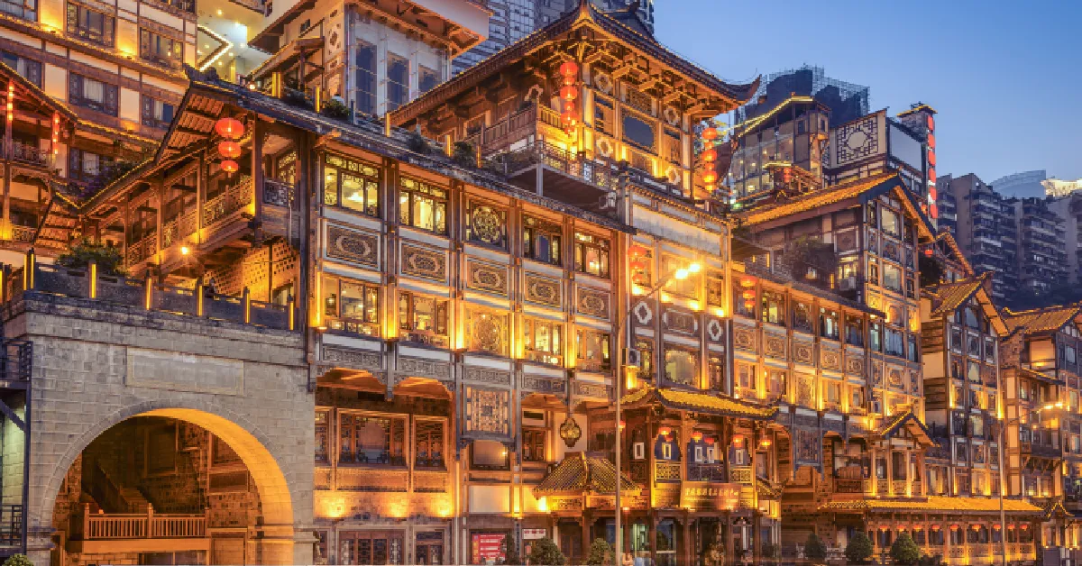 ทัวร์จีน ฉงชิ่ง หงหยาต้ง รถไฟฟ้าทะลุตึก (อิสระ 1 วัน+ไม่ลงร้าน)