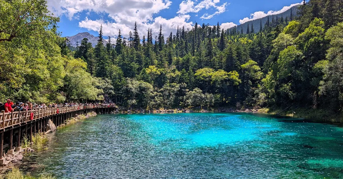 ทัวร์จีน เฉิงตู อุทยานสวรรค์ จิ่วจ้ายโกว สี่ดรุณี ปี้เผิงโกว