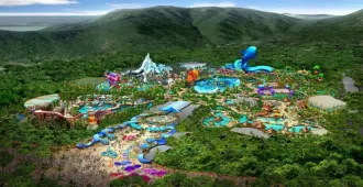 ทัวร์จีน กวางเจา จู่ไห่ จัตุรัสฮัวเฉิง สวนสนุก Chimelong Ocean Kingdom