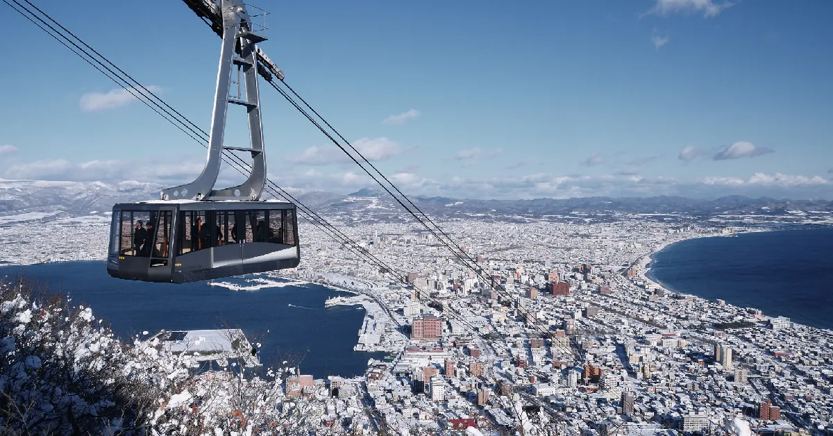 ทัวร์ญี่ปุ่น ฮอกไกโด โทยะ นั่งกระเช้าชมวิวฮาโกดาเตะ