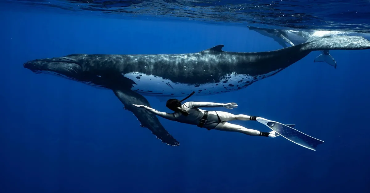 Oceania Micronesia Melanesia Polynesia Snorkeling with Whales - ทัวร์โอเชียเนีย ไมโครนีเซีย เมลานีเซีย โพลินีเซีย  คิริบาติ ตองกานาอูรู น้ำตกKepirohi waterfall ว่ายน้ำกับฝูงปลาวาฬ 