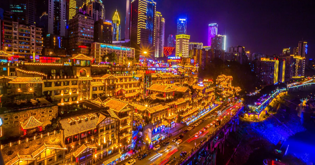 ทัวร์จีน ซุปตาร์ ฉงชิ่ง หงหยาต้ง รถไฟฟ้าทะลุตึก (อิสระ 1 วัน)