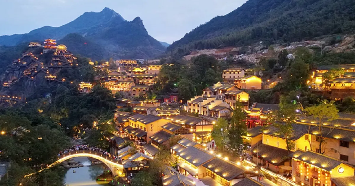 ทัวร์จีน เซี่ยงไฮ้ ซ่างเหรา หุบเขาเทวดาหวังเซียนกู่ หมู่บ้านโบราณหวงหลิง (ไม่ลงร้าน)