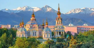 ทัวร์คาซัคสถาน คีร์กีซสถาน อัลมาตี โบสถ์เซนต์คอฟ ชมการแสดงนกอินทรี ทะเลสาบอีสซิกกุล